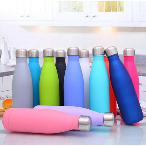 500ML Double Wall 304 Stainless Steel Thermal Flask Fashion Vacuum Thermos Outdoor Portable Sport Thermal Drink Water Bottle