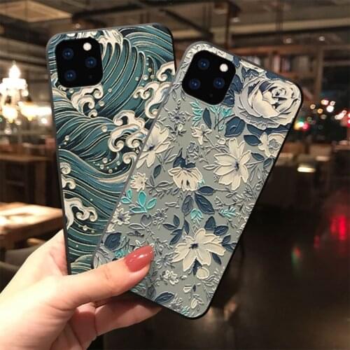 Cosy 3D Emboss Phone Case for iPhone 11 12 Pro Max Soft TPU Back Cover for iPhone 6 7 8 Plus X XS XR XSMAX Coque