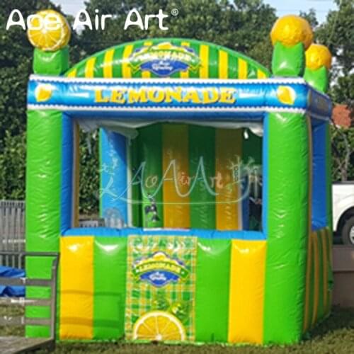 Top quality inflatable lemonade stand grande,lemon juice concession booth,trade show tent for summer entertainment