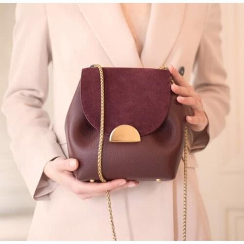 Women Leather Shoulder Bag Lady France Famous Brand Cross Body Bag Luxury Designer Bucket Bags New 2021 Small Chain Handbags