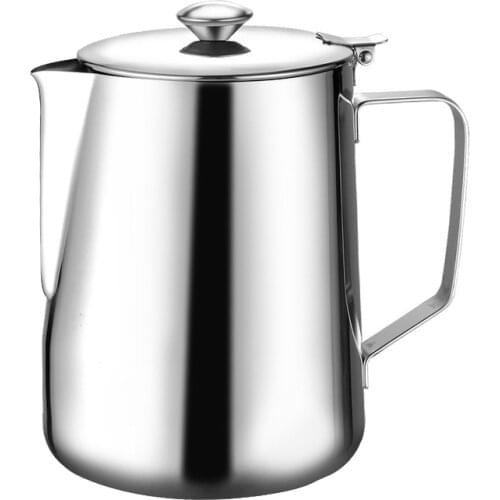 1.5L Stainless Steel Pull Flower Espresso Frother Frothing Garland Cup Milk Jug Large Capacity Coffee Pot