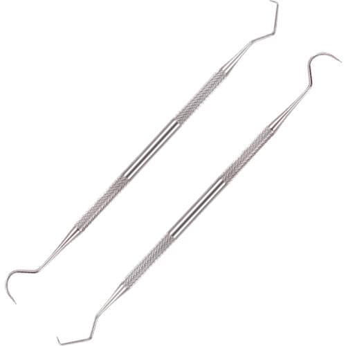 1pcs Silver Double-ended Tooth Stains Removal Needle Stainless Steel Oral Hygiene Care Teeth Dental Plaque Remove Cleaning Tools