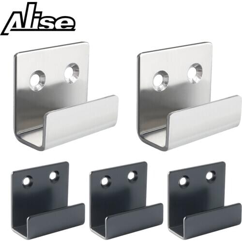 2PCS Stainless Steel Hanging Code Ceramic Tile Display Buckle U-shape Corner Brackets Joint Fastener Screens Wall Support