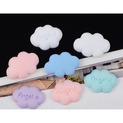 30Pc Angele Cloud Resin Patch jewelry DIY Craft Headwear Brooch Crochet Toys Decor Fridge Magnet Accessory Cap Shoes Gift Parts