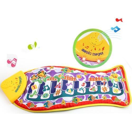 63x28cm Baby Musical Carpet Children Play Mat Electronic Baby Crawling Mat Fish Shape Music Sounds Sings Piano Mat Toys For Kids