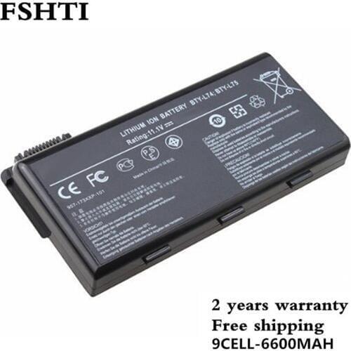 9 Cell Battery For MSI BTY-M6D GT783H GX660 GX660DX GX70H GX780R GT70 GT760 GT60 7800mAh