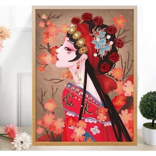 Special Shaped AB Diamond Painting Cross Stitch Diamond Embroidery Classical Girl Full Diamond Mosaic Home Decoration Gift