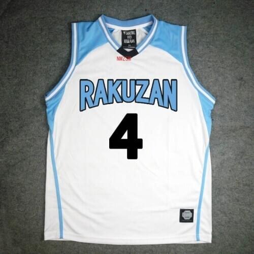 Anime KUROKOS BASKETBALL Kuroko No Basuke Cosplay Rakuzan School #4 Akashi Seijuro Basketball Jersey Uniform Halloween Costume