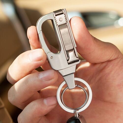 Auto High-end Nail Clippers Keyring Key Ring Metal Men Car Keychain for Renault Honda Civic Kia Optima K5 Audi A3 A4 Mercedes