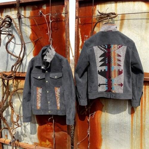 Free shipping.Quality gray Suede leather jacket.fashion short slim cowhide coat.men 557 casual autumn Denim clothes