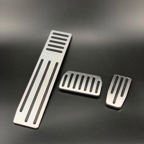 No Drilling for Tesla Model S Model X Gas Fuel Brake Foot Rest Pedal Pads Mats Cover Accessories Car Styling