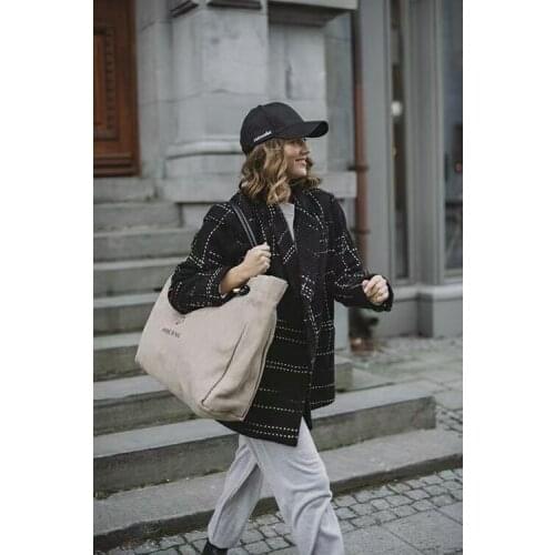 Women Large Handbag Letter Printed Canvas Bag Leather Large Capacity Travel Bags Office Ladies Casual Handbags for Shopping