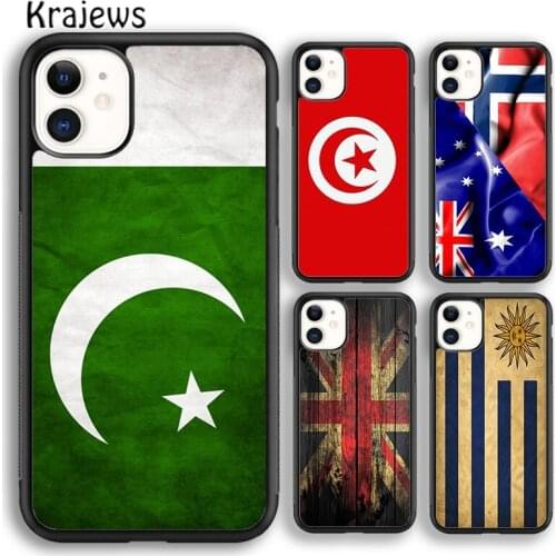 Krajews maroc Syria Pakistan Tunisia Venezuela flag Phone Case For iPhone 5 6s 7 8 plus X XR XS 11 12 pro max Galaxy S8 S9 S10