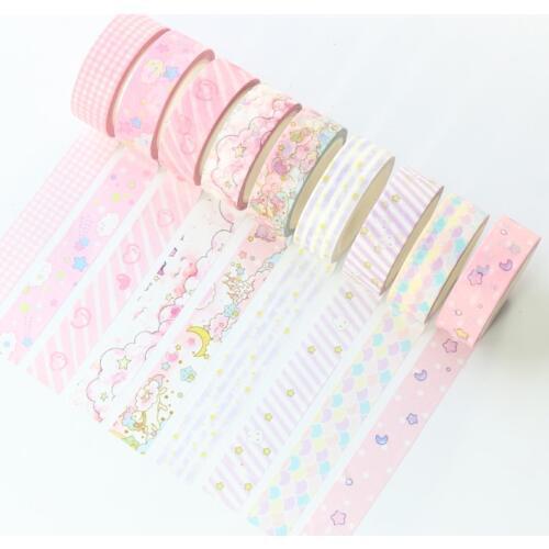Candy kawaii Japanese cartoon school decorative washi tape for diary planner stationery,cute DIY craft paper masking tape,1.5*7m