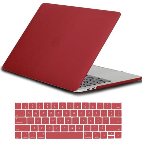 For Apple Macbook Air 11"/13"/Pro 13" A2337/15"/12" A1534 High Quality Anti-fall Matte Wine Red Laptop Hard Shell+Keyboard Film