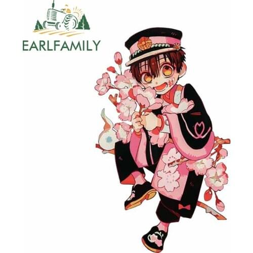 EARLFAMILY 13cm x 7.9cm For Toilet Bound Hanako Kun Car Repair Decals Vinyl Material Car Stickers Waterproof Scratch-Proof