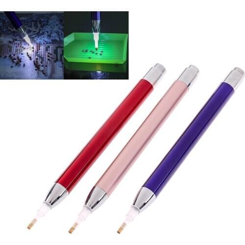 Diamond Embroidery Tool Luminous Pen 5d Diamond Painting Cross Stitch Accessories Square Round Diamond Painting Profession Pen