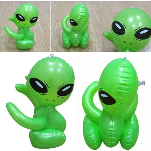 Kawaii Inflatable Green Alien Model Toys Child Inflated Party Halloween/Birthday Science Toys Kids Toys CosPlay Teach Suppl D7C4