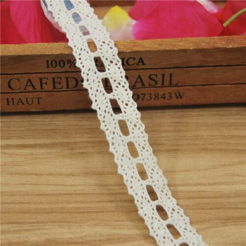 20mm Cotton Lace Trim Ivory Fabric Sewing Accessories Cloth Wedding Dress Decoration Ribbon Craft Supplies 200yards LC101-R