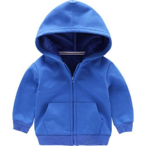 Autumn Winter Hooded Jackets for Boy Baby Long Sleeve Zipper Outerwear Kids Boys Casual Solid Coats Childrens Sweaters Clothing
