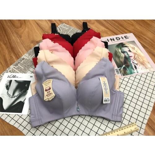 Summer new free cut no steel ring bra anti-exposure thin vest style gathered on the adjustment underwear women breathable bra