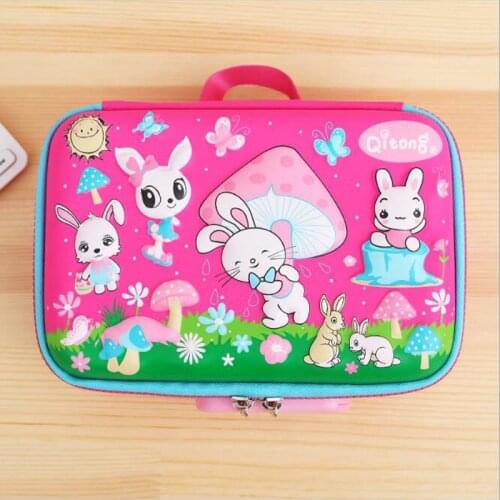Cartoon Cute School Pencil Case With Lock For Girls Boy Large 3D EVA Password Pencilcase Box