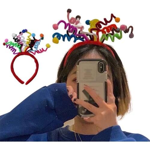 Happy Birthday Hair Hoop Colorful Funny Headband Birthday Party Decoration Cloth Hair Clips Ornaments Accessories