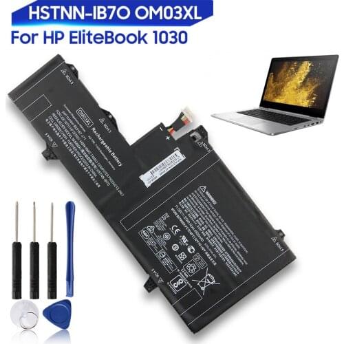 Original Replacement Battery For HP EliteBook 1030 G2 1GY31PA HSTNN-IB7O OM03XL Genuine Laptop Battery 4935mAh