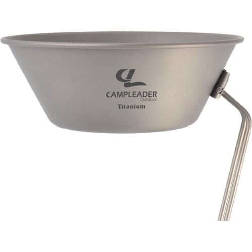 300ml Camping Titanium Bowl with Foldable Handle Outdoor Cup Tourism Pot for Outdoor Camping Hiking Backpacking Picnic