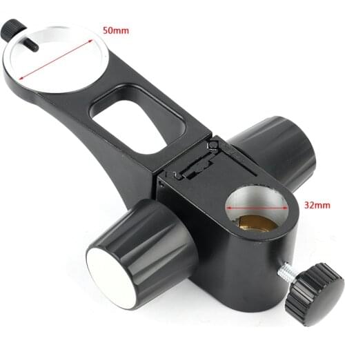 Diameter 50mm C Mount Zoom Lens Adjustable Focus Holder Install Diameter 32mm Arm Bracket Microscope Stand Gear Accessories