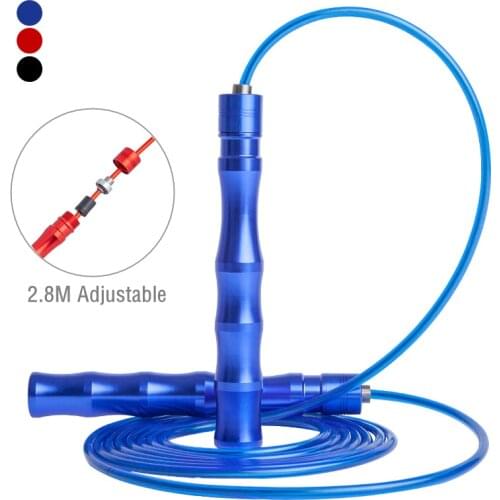 2.8M Steel Wire Skipping Rope Adult adjustable Aluminum Handle Fitness Skipping Rope Workout Training Accessories