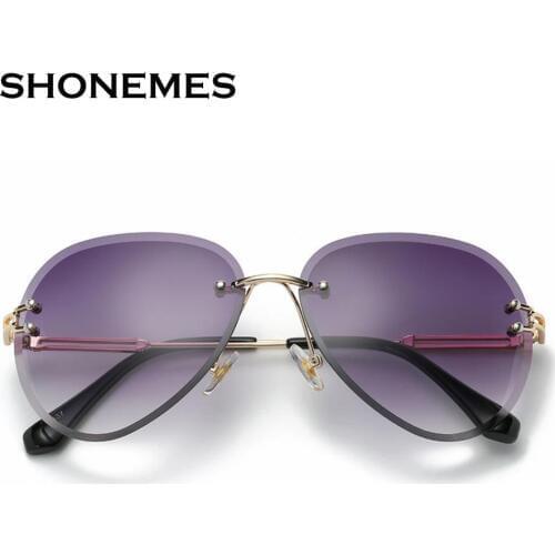 New Pilots Sunglasses Women Mens Rimless Shades Vintage Ladies Sun Glasses UV400 Outdoor Frameless Sunglasses