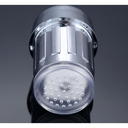 LED Water Faucet Light Colorful Changing Glow Shower Head Kitchen Tap Nozzle Aerators Temperature Sensor 3 Color Changing