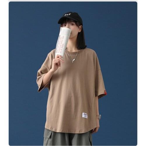 Summer Thin Solid Men T-shirts O-Neck Big Size Loose t-shirt for men or women Fashion Young Cotton Short Shirt Men Clothing