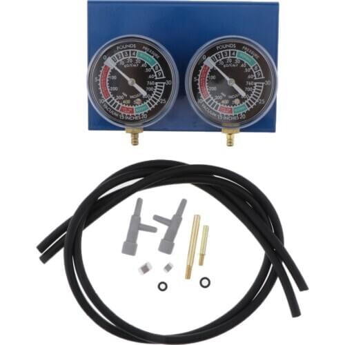 Motorcycle Carb Carburettor Vacuum Balancer Gauge 2 Cylinder Gauges Meter Kit