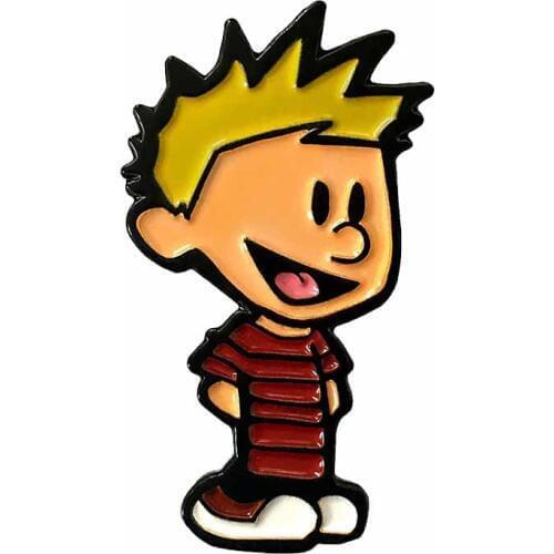 Calvin Enamel Pin