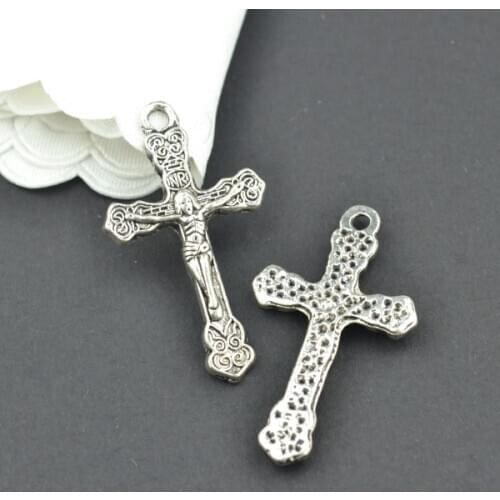 15Pcs metal cross Charm Antique Tibetan Silver Pendant Jewelry Products Charms Diy Pendants For Necklace Bracelets 2212