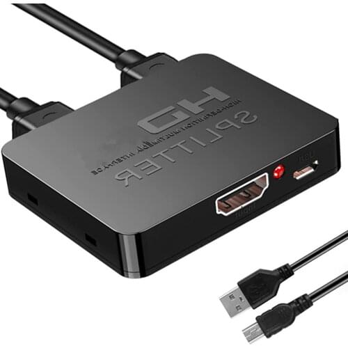 4K HDMI-compatible Splitter 1X2 Full HD 1080p Video HDMI switch 1 in 2 output HDMI Splitter swither for HDTV DVD PS3 Xbox
