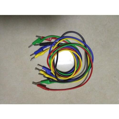 5pcs Silicone High Voltage 4MM Banana TO 4MM Banana Plugs Test Probe Leads Cable 1M New