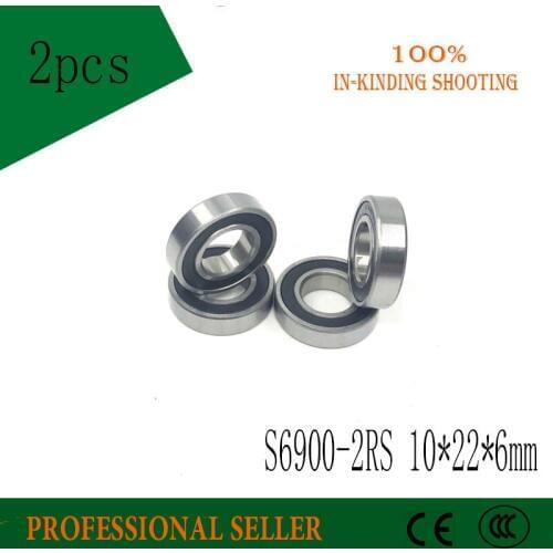 Free Shipping S6900-2RS S61900 2RS S6900 RS 10*22*6mm SUS440C environmental corrosion resistant stainless steel bearings