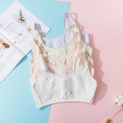 Big Girl Bra Fat Young Girls Cotton Embroidered One-piece Breathable Training Bra 267