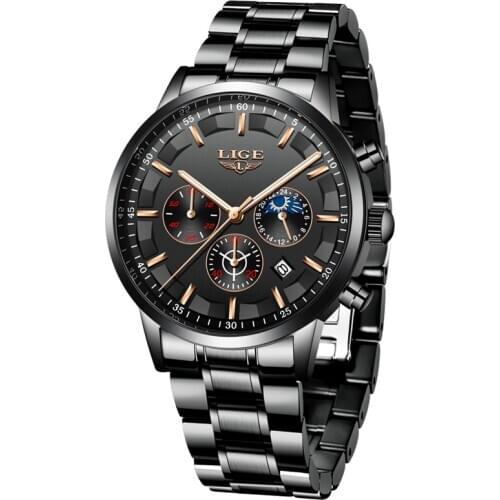 Reloj Hombre 2020 New Watch Men LIGE Fashion Sport Quartz Clock Mens Watches Top Brand Luxury Business Waterproof Wirstwatch+Box