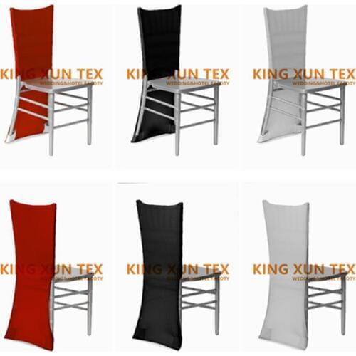 25 50 100pcs Bamboo Chiavari Back Spandex Chair Cover Lycra White Stretch Chair Covers For Wedding Hotel Event