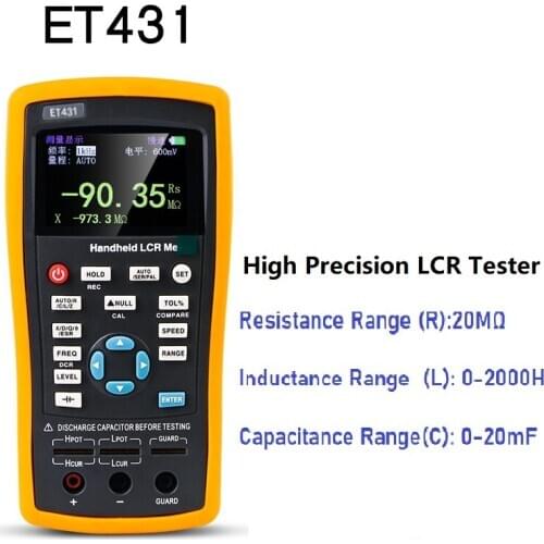 ET431 handheld digital Bridge LCR Meter Multifunction Digital Tester High Precision Capacitance Inductance Resistance Tester