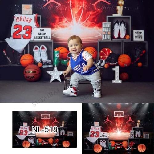 Jumpman Backdrops Basketball Fans Birthday Backdrop Brown Coach Board Sportsman Sport Photography Background Boys Birthday Party