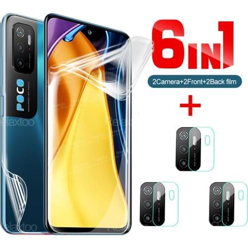 6 in 1 Hydrogel Flim Protective For Xiaomi Pocophone M3 Pro m3Pro M 3 For Xiomi Pocom3 Pokom3 Camer Phone Screen Protector Glass