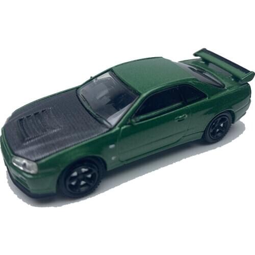 GreenLight 1:64 2000 Nissan Skyline GT-R (bnr34) Alloy model car Metal toys for childen kids diecast gift