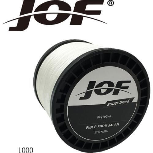 JOF Brand Super Strong 1000M 8 Strands Weaves PE Braided Fishing Line Rope Multifilament 15-200LB Monofilament Saltwater