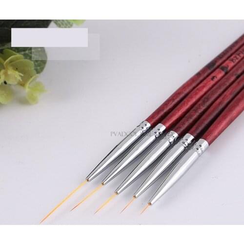 Nail Liner Brush Lines Stripe Flower Painting Drawing Pen Detailer Nails Brushes Wooden Handle Blending Tips Manicure Set