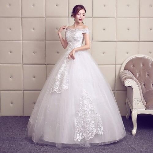 Do Dower Luxury Lace African Wedding Gowns with Exquisite Flower Pattern Sexy Boat Neck vestidos largos de fiesta elegante F7